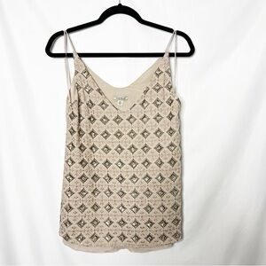 NEW with tags Licky Brand Embroidered diamond tank